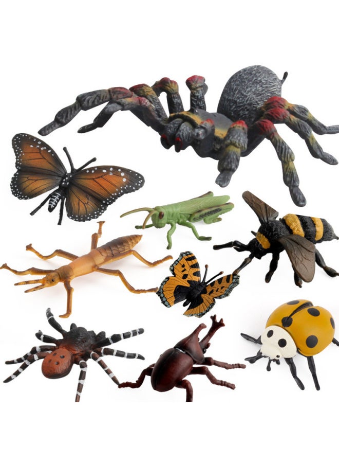 Generic - Simulation Solid Spider Naruto Centipede Insect Model Children's Toy Butterfly Bee Animal Decoration Sand Tray-Color:BL-10004 20-piece Set Of Flowers And Insects 73g - Image 1