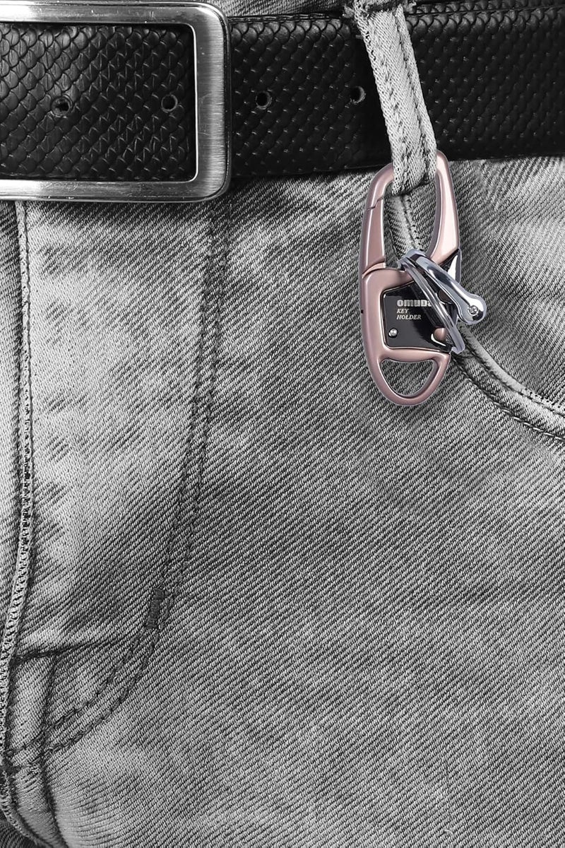 TechPro Stainless Steel Keychain Heavy Duty Car Keychain For Men And Women (Brown) - Image 5