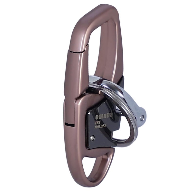 TechPro Stainless Steel Keychain Heavy Duty Car Keychain For Men And Women (Brown) - Image 2