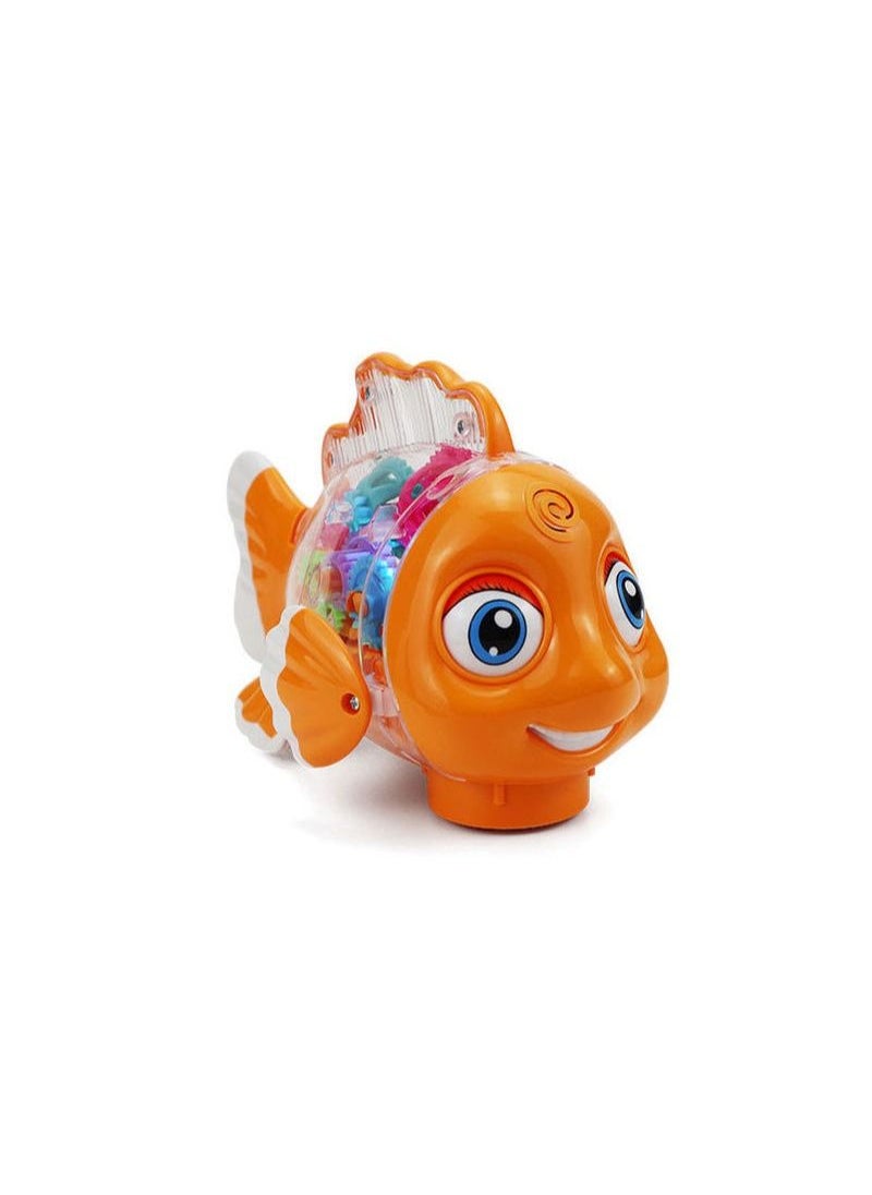 Generic - Electronic Light Up Crawling Toy with Transparent Shell Orange - Image 1