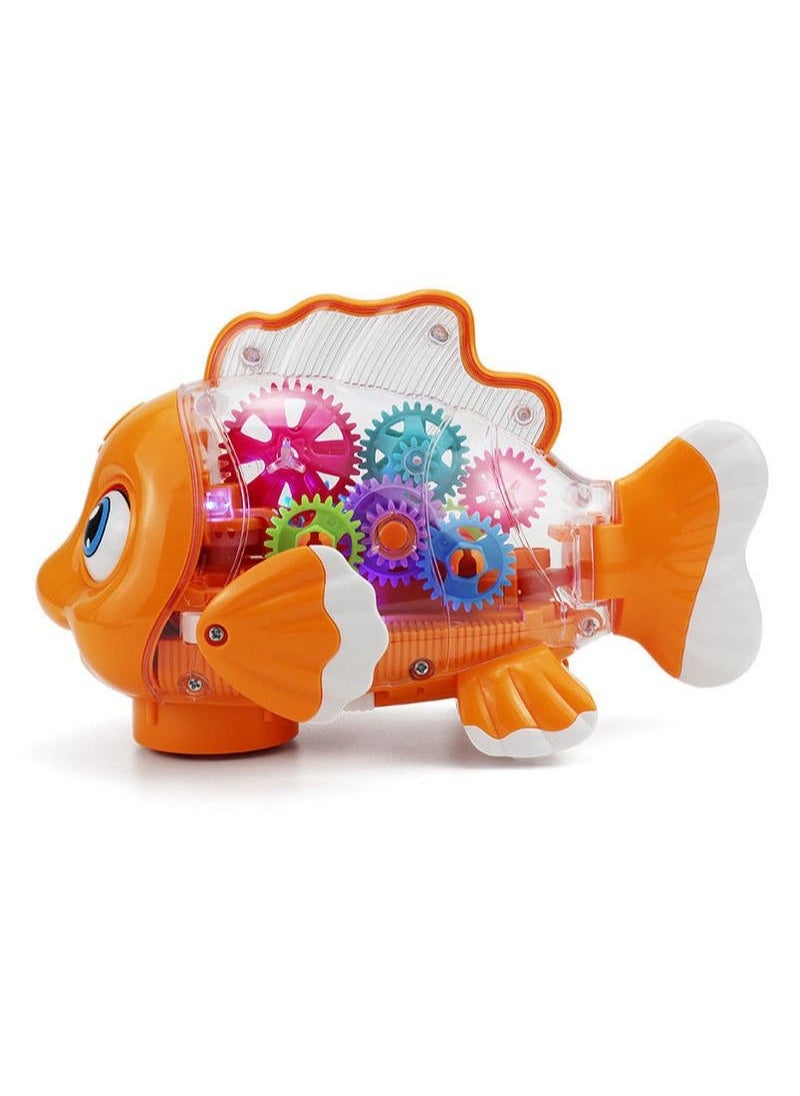Generic - Electronic Light Up Crawling Toy with Transparent Shell Orange - Image 1