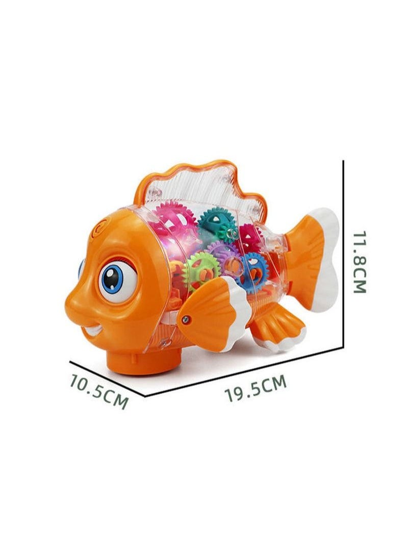 Generic - Electronic Light Up Crawling Toy with Transparent Shell Orange - Image 1