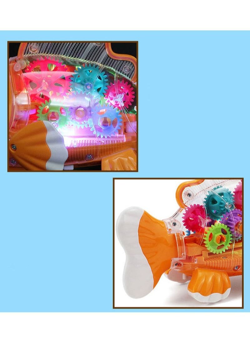 Generic - Electronic Light Up Crawling Toy with Transparent Shell Orange - Image 1