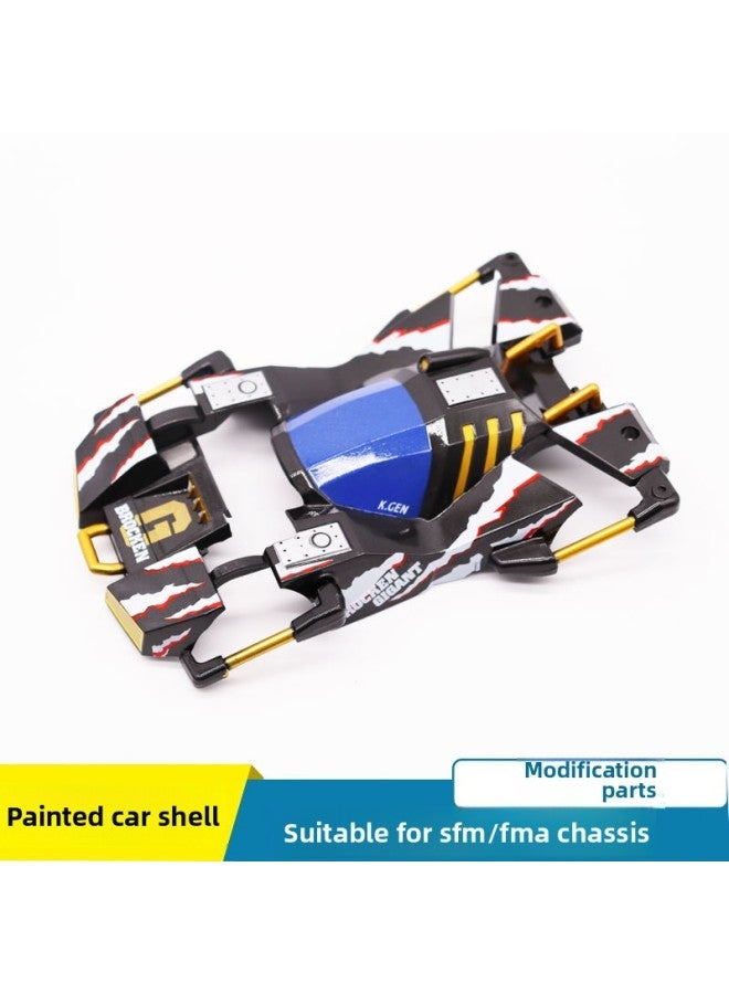 Spray Paint Car Shell Four-drive Brothers Four-drive Car Full Coating Ruize DD Jump Strong Rod Sonic Cyclone Charge Big Mac-Color:Triangle Arrow Painting Car Shell  - Image 4