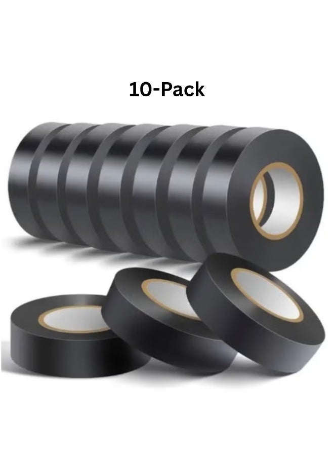 THE ARTFUL BLEND 10-Pack Heavy Duty Electrical Tape – Extra Strong Waterproof PVC Insulation Tape, All-Weather Flexible Adhesive for Wiring, HVAC, Automotive, Home Repairs, Construction & DIY Us - Image 1