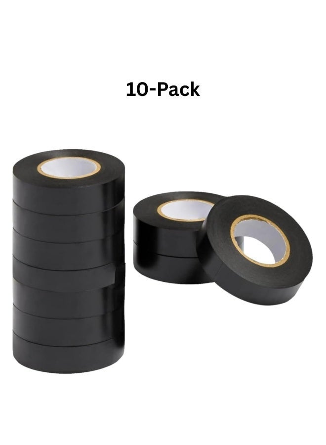 THE ARTFUL BLEND 10-Pack Heavy Duty Electrical Tape – Extra Strong Waterproof PVC Insulation Tape, All-Weather Flexible Adhesive for Wiring, HVAC, Automotive, Home Repairs, Construction & DIY Us - Image 4