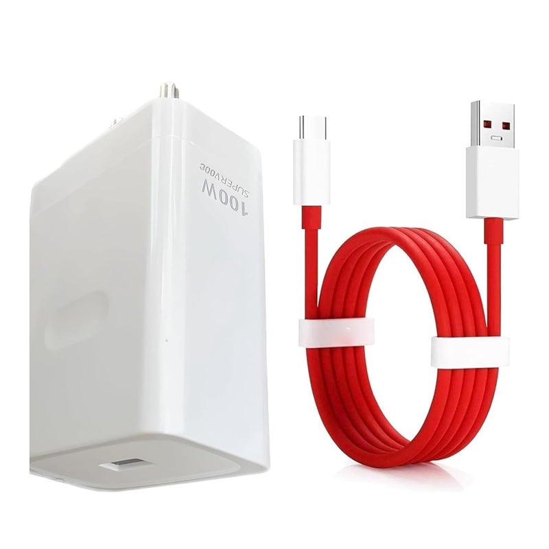 GHEREL شاحن أصلي 100 واط | شريحة إدارة طاقة متقدمة لشحن آمن | متوافق مع One Plus 11R Nord CE 2 Ace 2 Pro Nord CE 3 Lite 10R 9R 9RT Nord 2T 9 والمزيد - Image 1