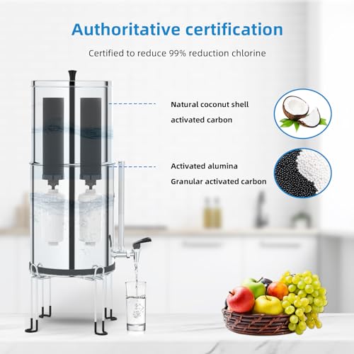 Virego Gravity Water Filters for Berkey Water Filter Replacement, Replacement for BB9-2® Black Filter & for PF-2® Fluoride Filters Combo Packs, Compatible with Berkey® Gravity Water Filter System, (NSF 42) - Image 2
