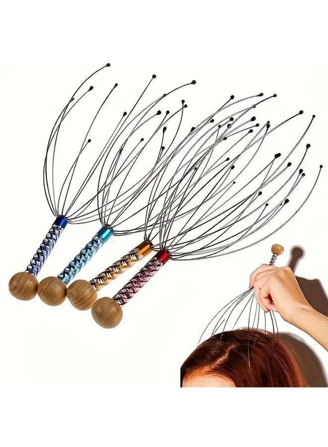 Random Handle Color Head Massager 12 Claws Octopus Scalp Massager For Ultimate Comfort - Image 2