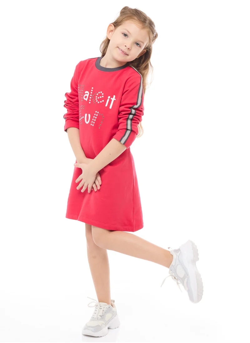 فكتور اند جين فستان بتصميم - مع مسامير وشريط على الأكمام