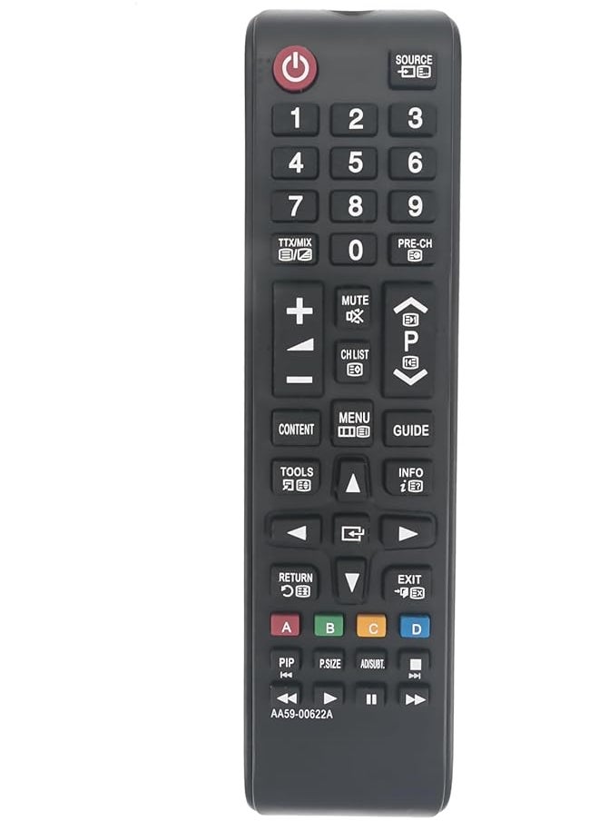 erorex - Replaced Aa59 00622A Remote Control Compatible With Samsung Tv Lt23B350Mw Zn Smt24B301 Ue46F5570Ss Ue46F6200Ak Ue50F5500Aw Lt22B300Ew En Ue40F6200Ak Ue40F6270Ss Ue39F5570Ss T24B300Ew T24C300Ew - Image 1