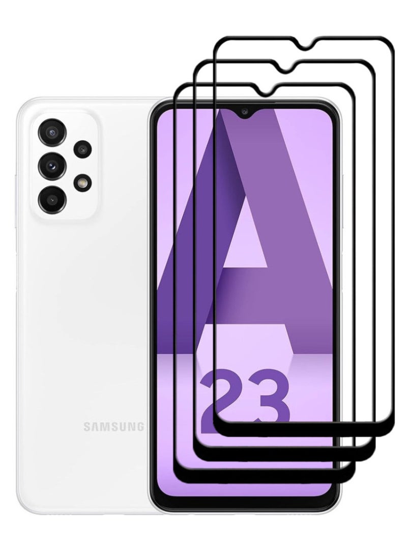 ACLIX 3 Pieces Antistatic ESD Dustproof Premium Quality High Definition Tempered Glass Screen Protector Designed For Samsung Galaxy A23 - Image 1