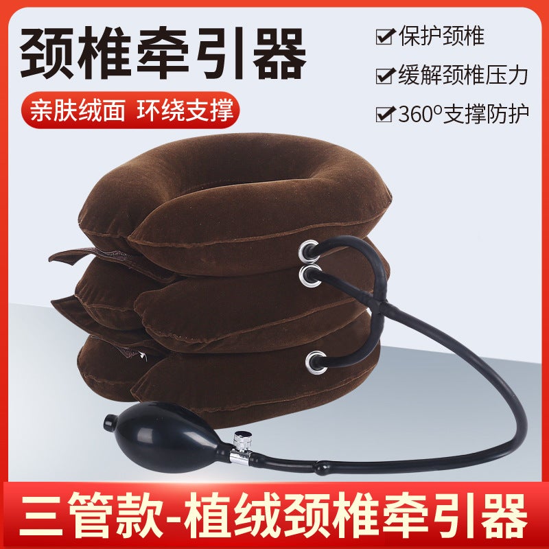 Inflatable Neck Brace, Cervical Spine Traction, Home Neck Brace Stretcher, Cervical Spine Neck Brace for Women and Men, Comfortable Correction of Cervical  Spine - Image 1