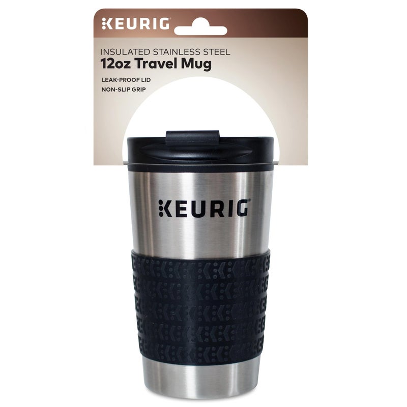 Keurig Stainless Steel Insulated Coffee Travel Mug, Fits Under Any Keurig K-Cup Pod Coffee Maker, 12 Oz, Stainless Steel - Image 3