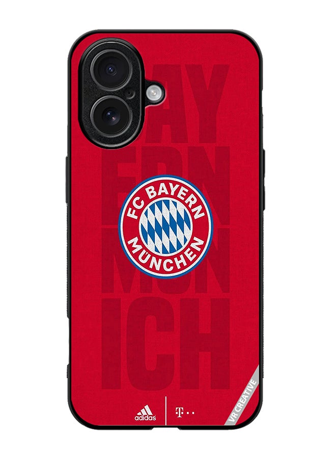 غطاء حماية لجهاز آبل آيفون 17 بتصميم بايرن ميونيخ متعدد الألوان