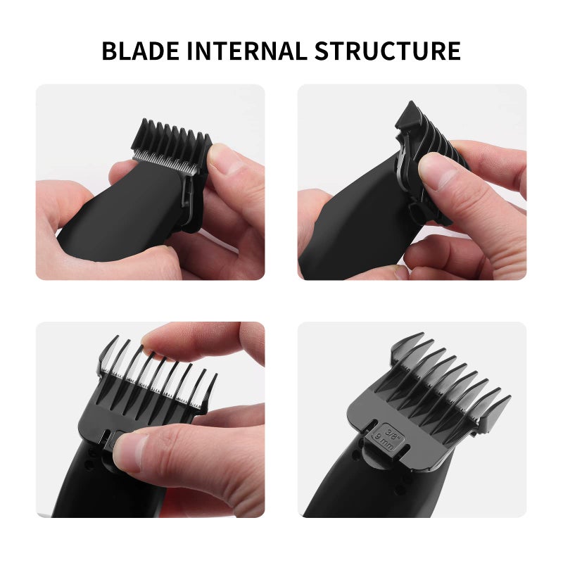 Wusuker T Outliners Guards for Andis T Outliner, From 1/16-3/8 inch Snap-on Blade Attachment Combs Set, 4 Pack - Image 3