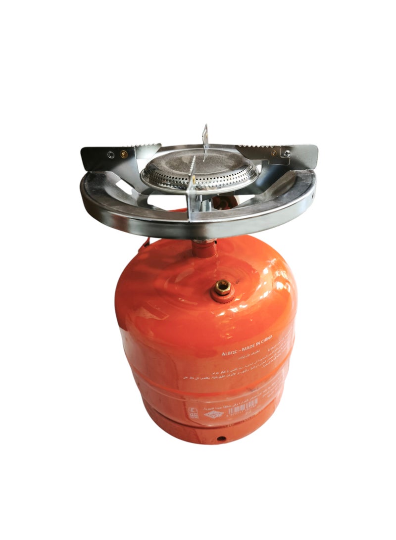 Portable Camping Refilable Gas Cylinder with Removable Stove on Top 1Kg Size - Image 3