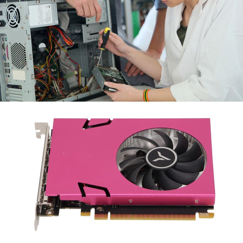 بطاقة شاشة كمبيوتر GDDR5 بسعة 4 جيجابايت - تردد نواة 993 ميجاهيرتز - عرض مشترك على 4 شاشات - عمق لون 10 بت - تقنية HDR - بطاقة فيديو GT730‑4G لويندوز 7 وويندوز 10 بروفيسيونال - للمعالجة اللاحقة للتصوير الفوتوغرافي D - Image 3