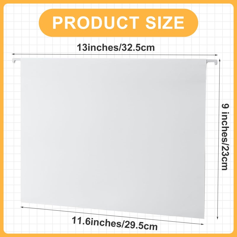 Tellingyou 25 Count White Hanging File Folders with Adhesive Tabs, Letter Size, Reinforced Hanging Folders Organizer, Standard Organizer for Filing Cabinet Home Office Desktop(11.6 x 9 Inch) - Image 2