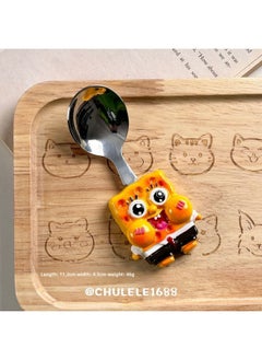 Generic Chulele Import Export Trade Ins Cute Stainless Steel 304 Fork And Spoon Magnetic Refrigerator Magnet Beer Opening-Specifications:Resin Spongebob Squarepants Spoon  - Image 1