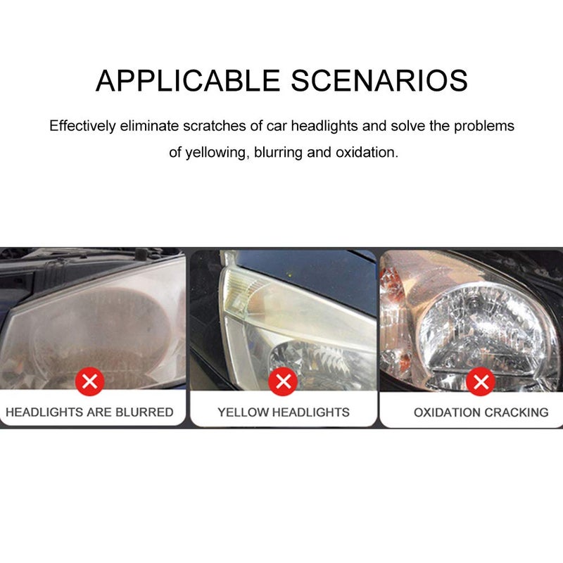 LVOERTUIG Car Headlight Restoration Kit,Auto Headlight Lens Glass Polish Repair Kit Atomizing Cup Headlight Renovation Tool Auto Restore Kit - Image 3