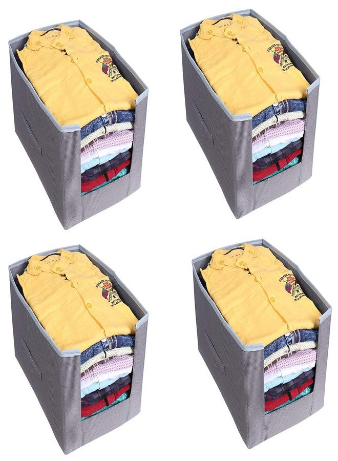 ABBASI Shirt Stacker Wardrobe Organizer Set (pack of 4, Checks) - Image 1