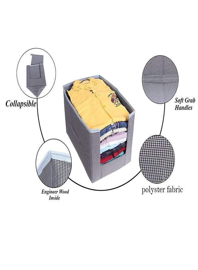 ABBASI Shirt Stacker Wardrobe Organizer Set (pack of 4, Checks) - Image 2