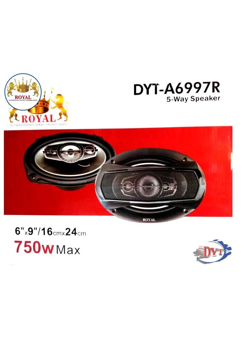 رويال 5-Way Speaker Royal 750W'max 6"x9"/16cmx24cm (DYT-A6997R) - Image 1