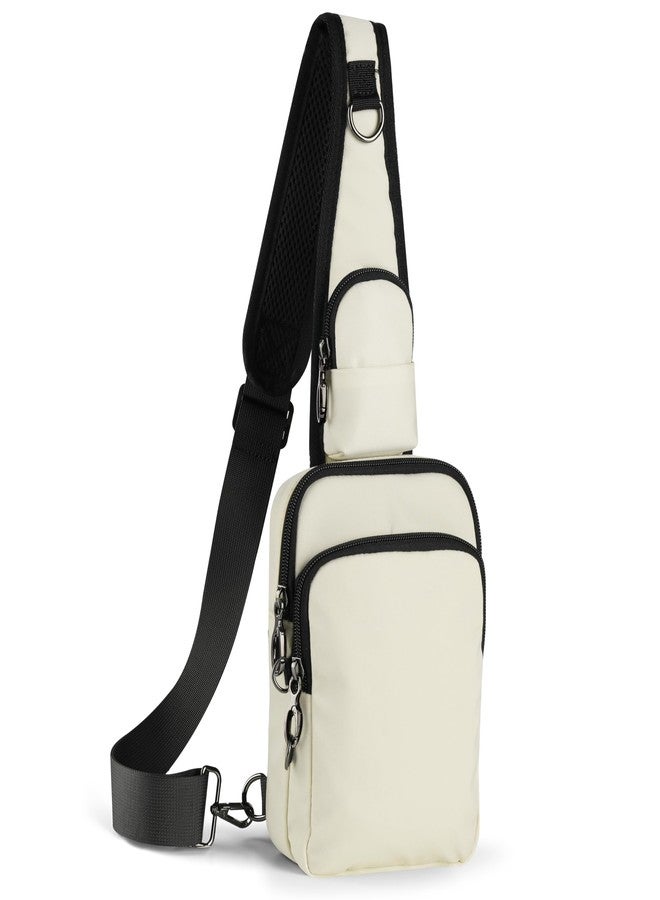 VADOO Sling Bag, Crossbody Bag with Zipper Lock, RFID Blocking & Water Resistant for Men and Women(Beige) - Image 1