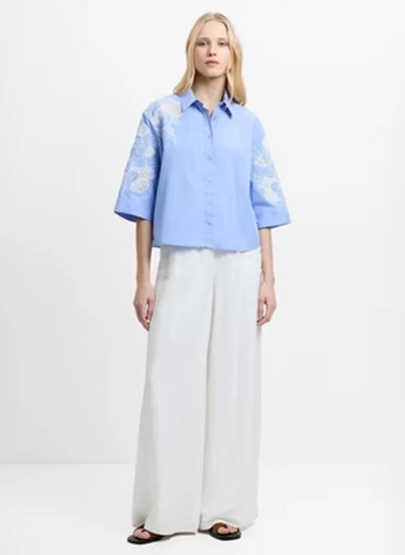 فرنش كونكشن Cambria Embroidered Shirt