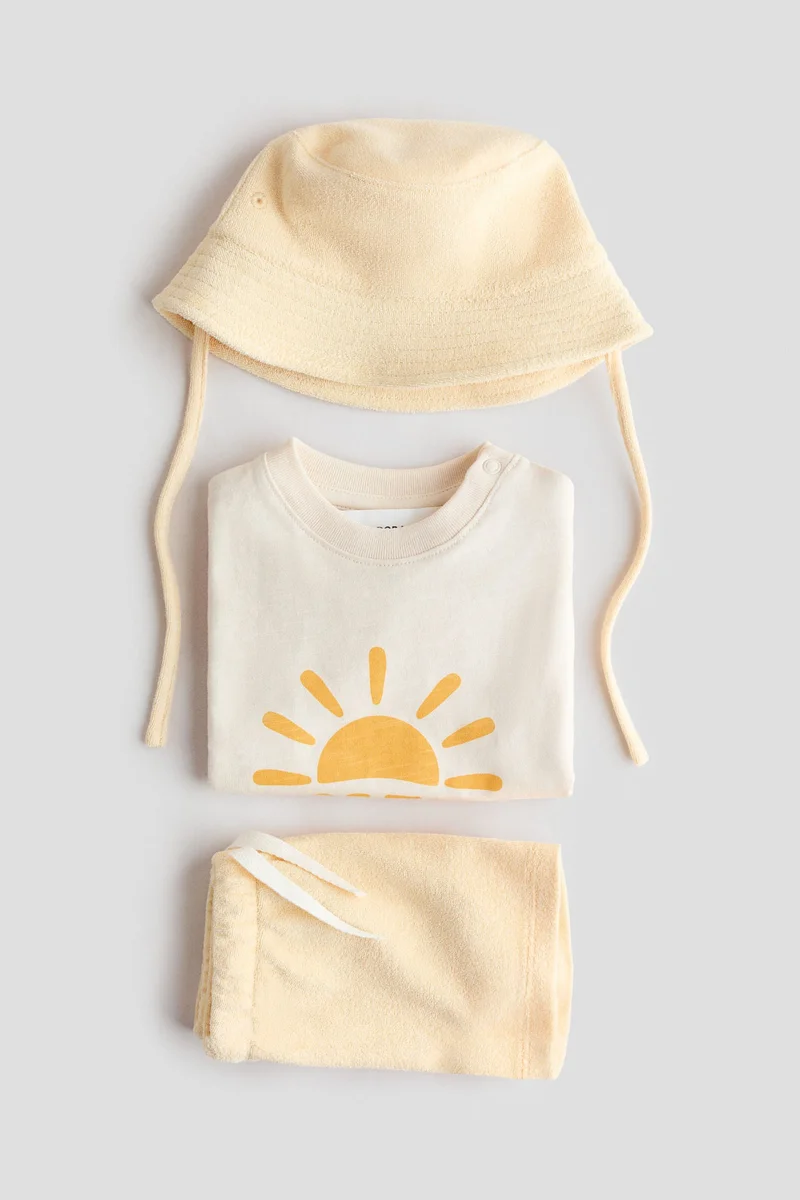 H&M 3-piece jersey and terry set