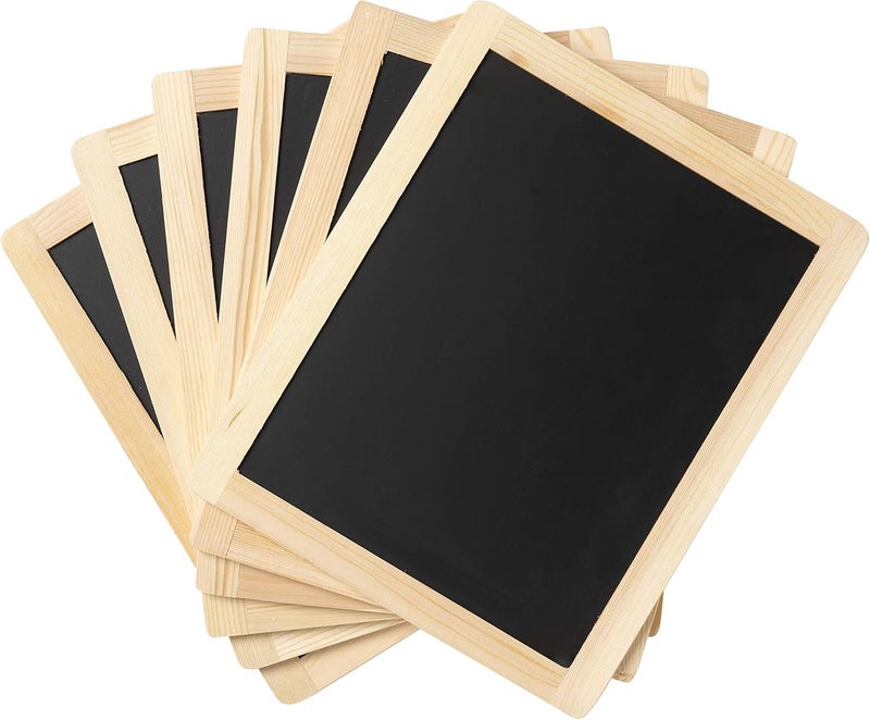 PLAID Enterprises Double-Sided Chalkboard Set, 8 ' x 10 ' With Decorative Wood Surface Frame, Perfect For Arts & Crafts, 6 Pack - Image 2