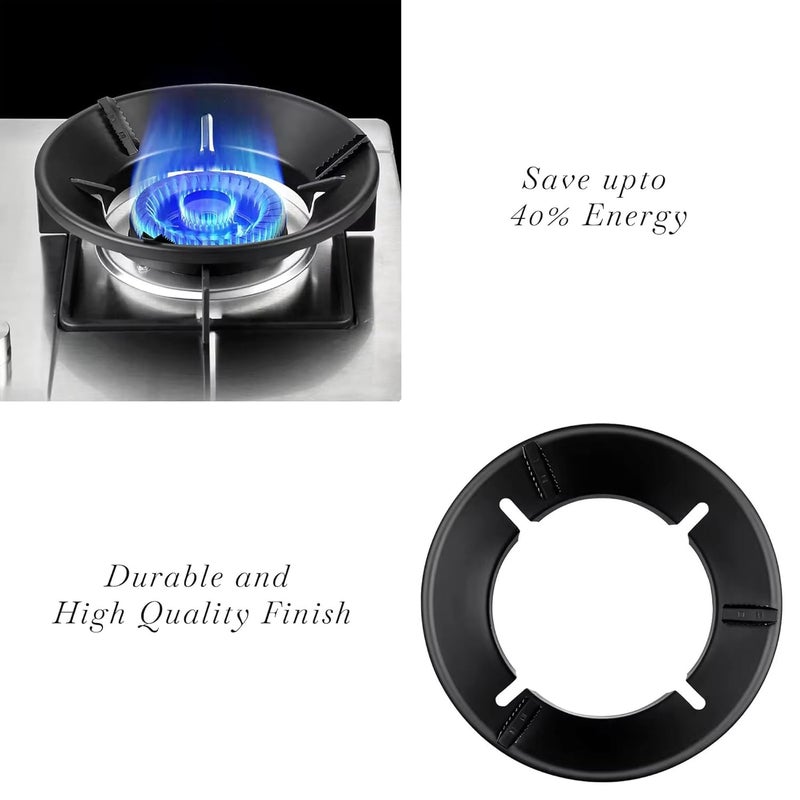 aureus Premium Gas Saver Burner Stand Gas Chula Burner Stand Jali Ring Fire Windproof Energy SavingSupport Stand 4 Legs Supported for Indian Gas 07MM Bamboo Lids Straw Glass Pack of 1 - Image 5