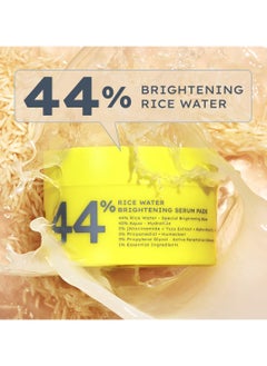 HYPHEN 44% Rice Water Brightening Face Serum Pads | 5% Niacinamide & Alpha Arbutin to Reduces Dark Spots & Pigmentation | Toner Pads with Serum for Glowing Glass Skin | All Skin Types - 50N  - Image 2