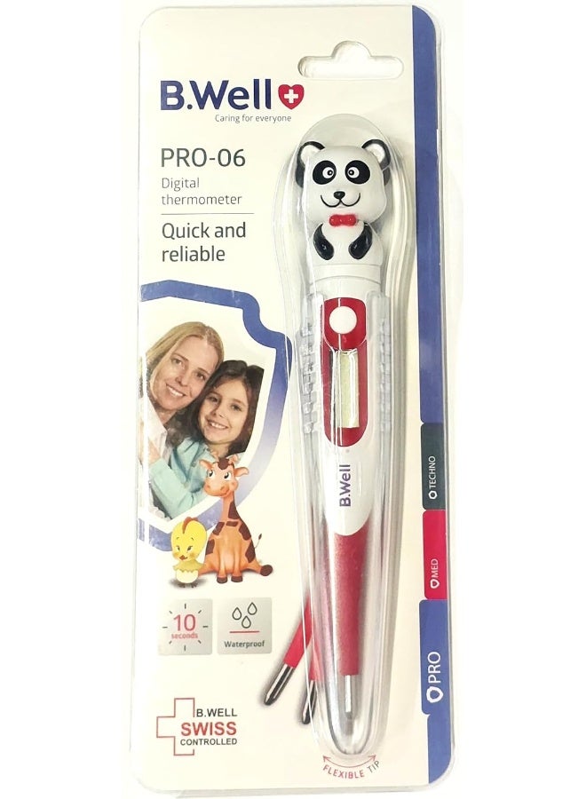 ترمومتر رقمي قياسي برو-06 برأس مرن مقاوم للماء سيلسيوس وفهرنهايت (باندا)