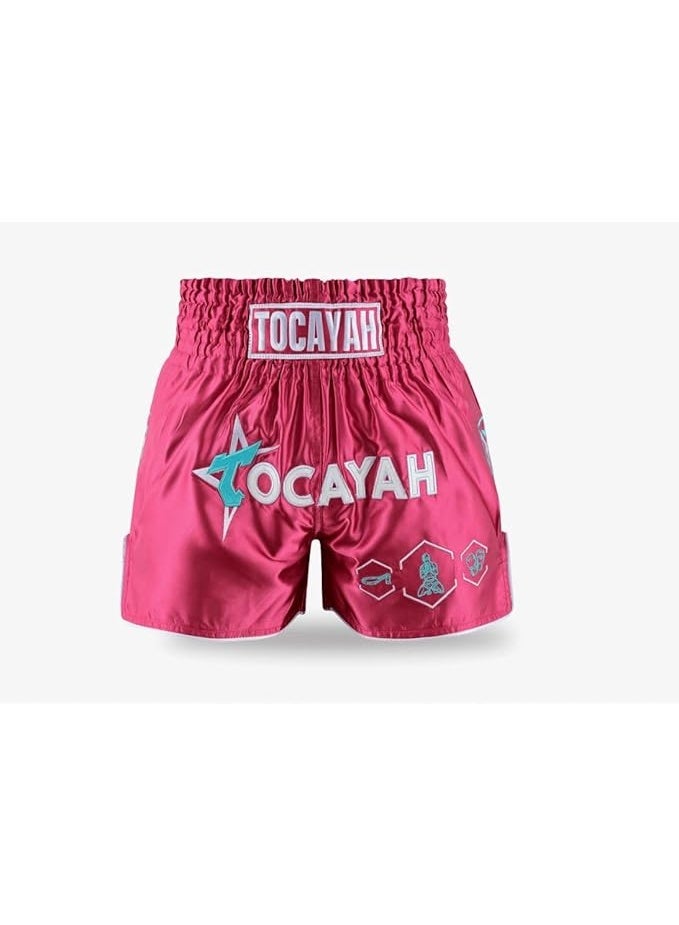 توكايا شورت مواي تاي Tocayah Classic Spirit للرجال والنساء | شورت ملاكمة فاخر من الساتان، خفيف الوزن وقابل للتنفس مع حزام خصر مطاطي لـMMA والكيك بوكسينغ والتدريب - Image 2