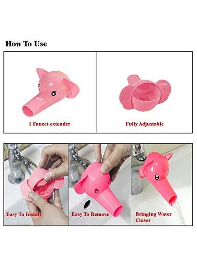Safe-O-Kid Pack Of 4 Fit All Colorful Kid'S Hand Washing Faucet Extender;Tap Extenderpink  - Image 4