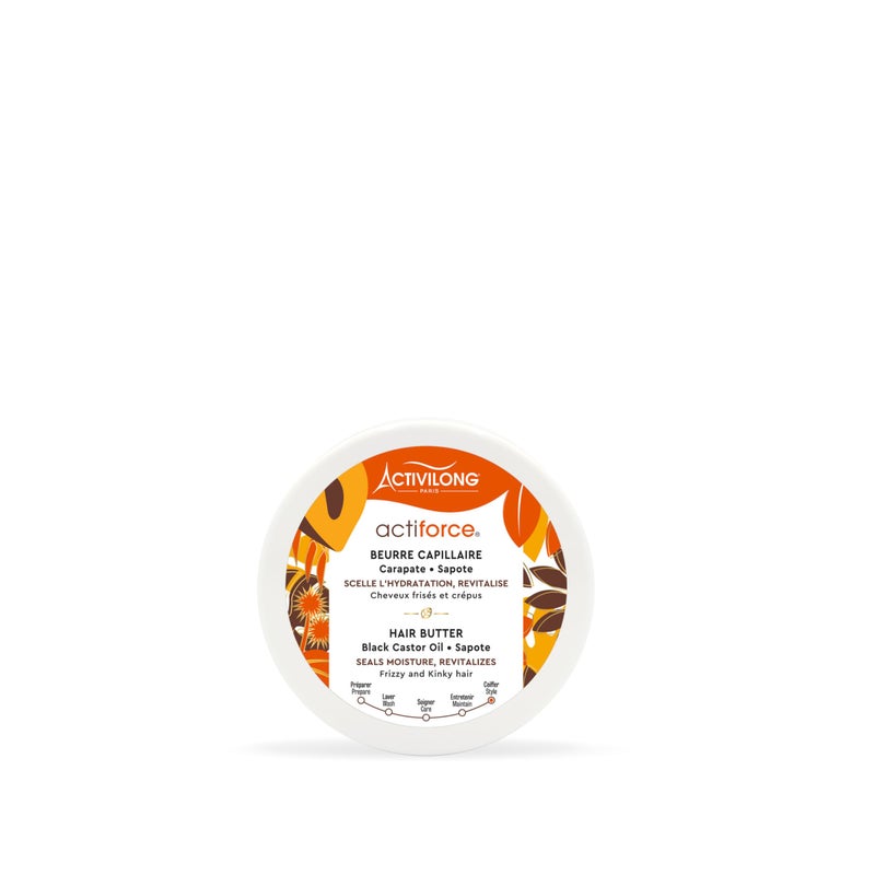 ACTIVILONG زبدة شعر أكتيفورسي زيت الخروع الأسود مامي سابوت - تغذية، حماية، وتجديد شعرك - احتفظ بالرطوبة لشعر صحي ومشرق - 100 مل