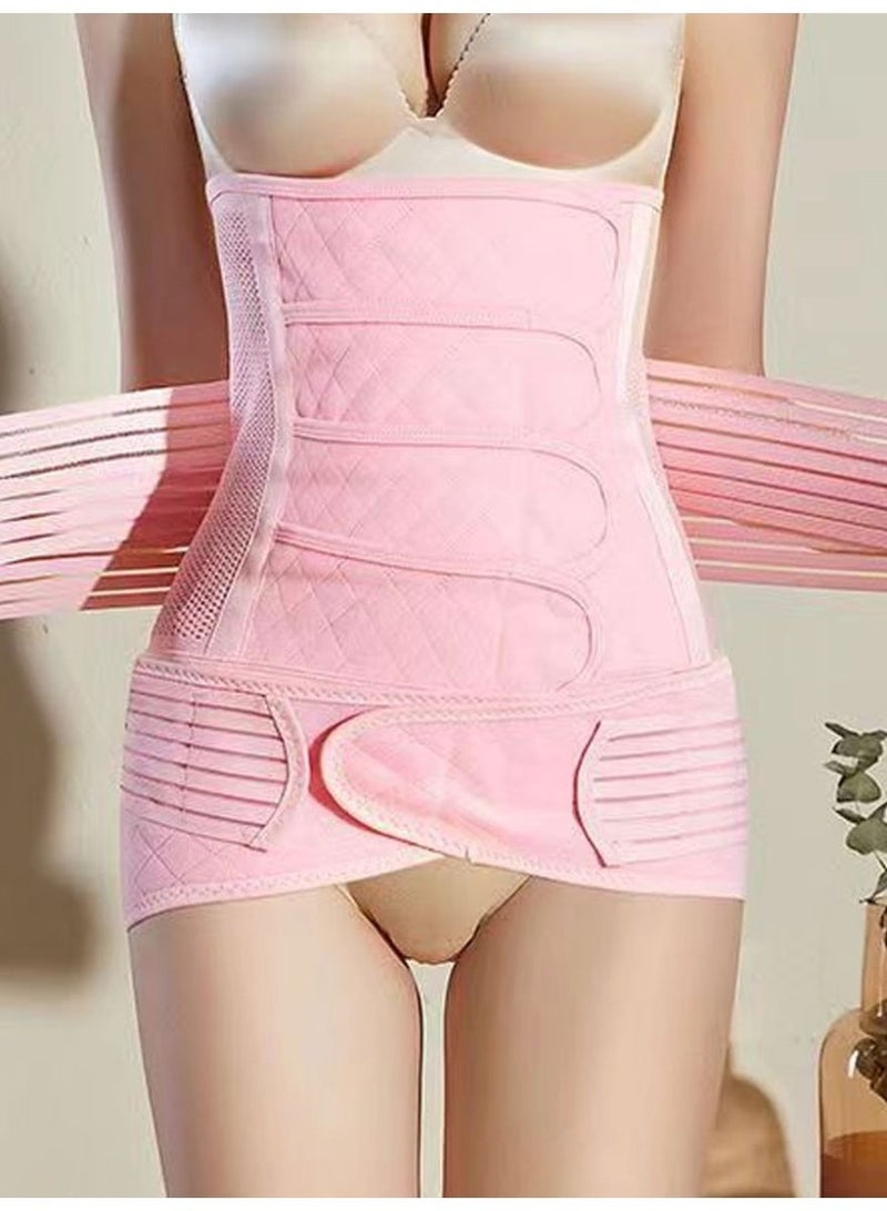 2 in 1 Adjustable Postpartum Belly Wrap C-Section Recovery Belt, Abdominal Binder, Waist, Pelvis, & Girdle Support Corset for Postnatal Recovery – Comfortable, Breathable - Image 1