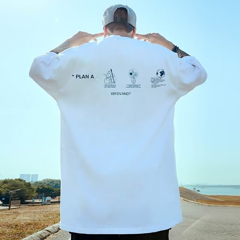 M2 Pure Cotton 2023 Men'S Oversize American Fashion Brand Fat Plus Size Loose Arrow Black Short Sleeve T-Shirt Half Sleeve - Image 4