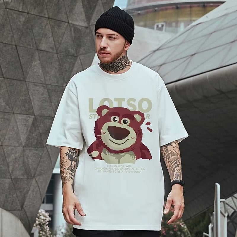 M2 Pure Cotton 2023 Men'S Oversize American Fashion Brand Fat Plus Size Loose Arrow Black Short Sleeve T-Shirt Half Sleeve - Image 1