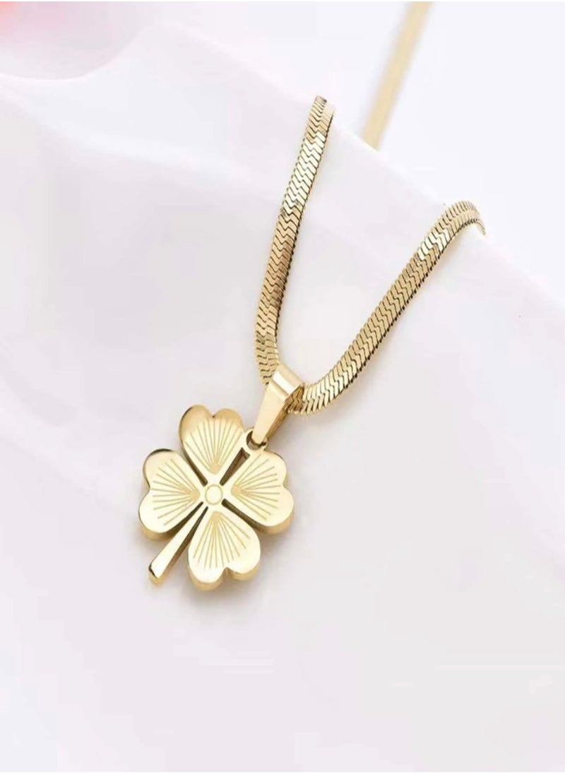 NOON'S UP - Elegant Stainless Steel Gold Plated Necklace For Women - Image 1