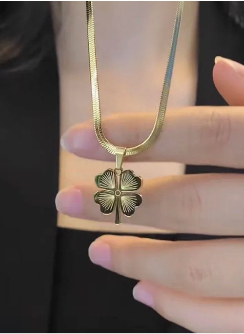 NOON'S UP - Elegant Stainless Steel Gold Plated Necklace For Women - Image 1