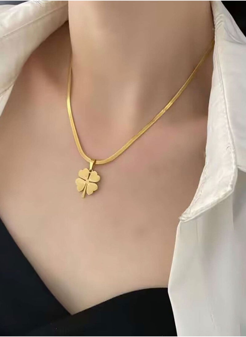 NOON'S UP - Elegant Stainless Steel Gold Plated Necklace For Women - Image 1