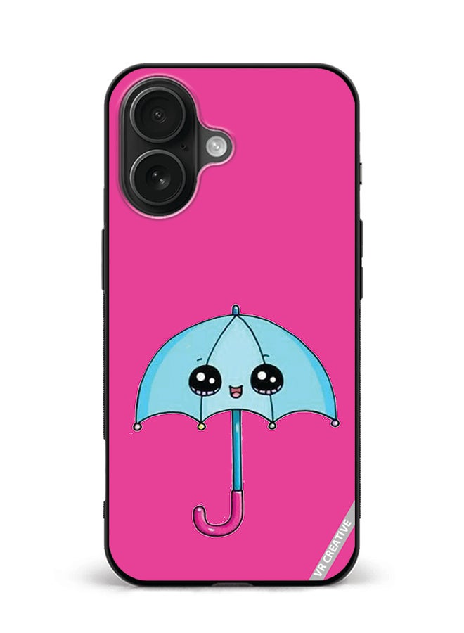 Protective Case Cover For Apple iPhone 16 Plus Umbrella Design Multicolour