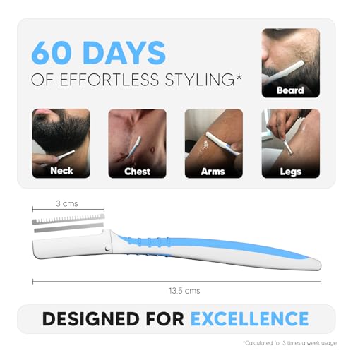 LetsShave Pro Styler for Men Beard, Reusable, Pack of 3, Beard Shaper, Multi Grooming, Face Razor for Men, Beard Pen Styler, 60 Days of Styling - Image 4