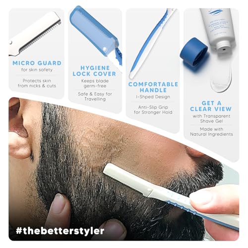 LetsShave Pro Styler for Men Beard, Reusable, Pack of 3, Beard Shaper, Multi Grooming, Face Razor for Men, Beard Pen Styler, 60 Days of Styling - Image 3