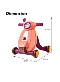 MUMS PLANET A modern and advanced educational walker for children from Mums Planet - a push-operated baby walker with an attractive light, music and a ball with a safe rubber part, a toy walker for young children  - Image 2