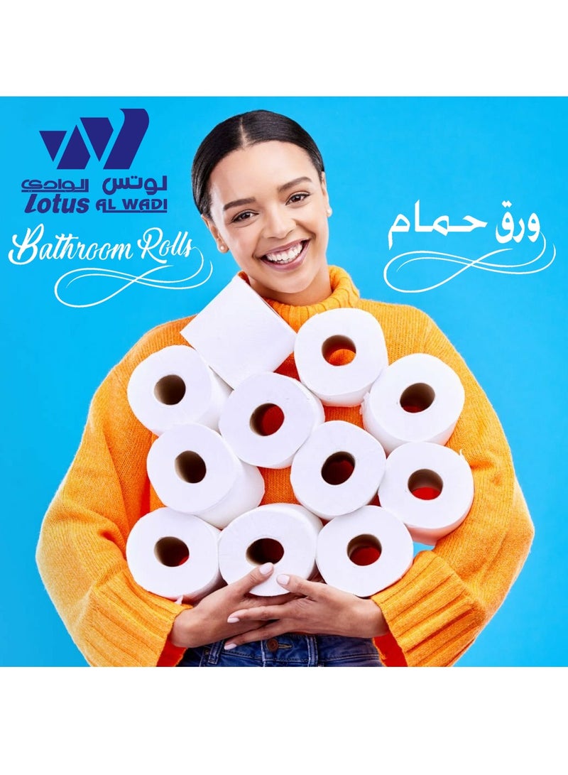Lotus Alwadi 400 Sheets, 2-Ply Lotus Alwadi Toilet Paper & Bathroom Roll, Ultra-Soft, Unscented, 40 Rolls (Total of 16,000 sheets of tissue) - 4 Packs of 10, White  - Image 3