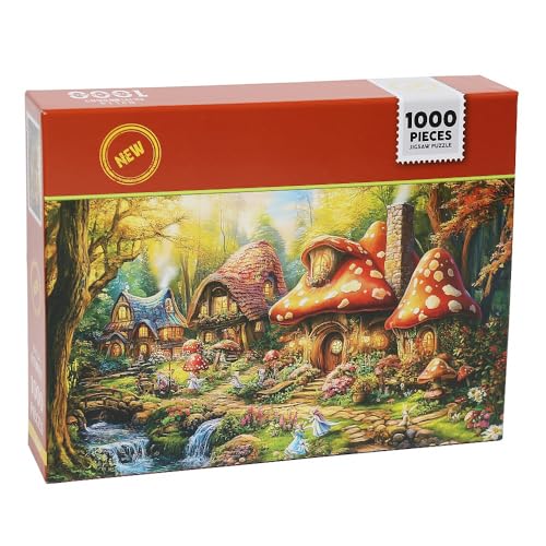 Moruska Fairy Puzzle for Adults 1000 Piece Mushroom Village of Elf Fantasy Jigsaw Puzzle - Image 5